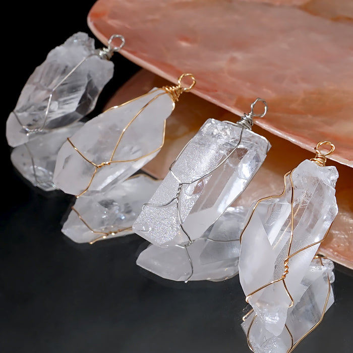 Rough Gemstone Accessory Parts Wire Wrapping Wire Parts Handmade Marriage Blue Healing Amulet